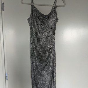 Pookie & Sebastian Abril Leopard Print Surplus Dress